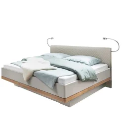 Wohnen Betten<Kunstleder Design Bett mit Licht am Kopfteil - Crascanu