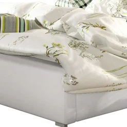 Wohnen Betten<Kunstleder Doppelbett in Weiß - Vagos
