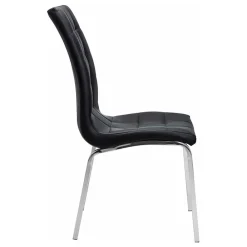 Wohnen Stühle<Kunstleder Esstischstühle in Schwarz - Stufanias (2er Set)