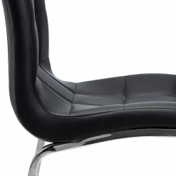 Wohnen Stühle<Kunstleder Esstischstühle in Schwarz - Stufanias (2er Set)