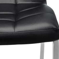 Wohnen Stühle<Kunstleder Esstischstühle in Schwarz - Stufanias (2er Set)