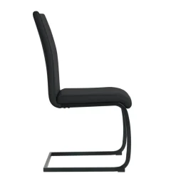 Wohnen Stühle<Kunstleder Freischwinger in Schwarz - Pencras (2er Set)