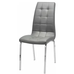 Wohnen Stühle<Kunstleder Küchenstühle in Grau - Alonso (2er Set)