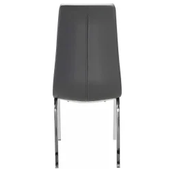 Wohnen Stühle<Kunstleder Küchenstühle in Grau - Alonso (2er Set)