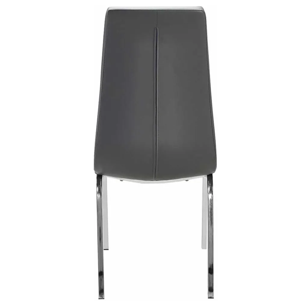 Wohnen Stühle<Kunstleder Küchenstühle in Grau - Alonso (2er Set)