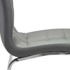 Wohnen Stühle<Kunstleder Küchenstühle in Grau - Alonso (2er Set)