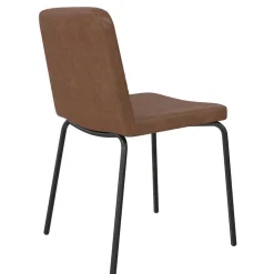 Wohnen Stühle<Kunstleder Polsterstühle in Braun - Laddion (2er Set)