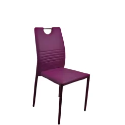 Wohnen Stühle<Kunstleder Stapelstühle in Bordeaux - Nigari (4er Set)