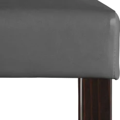 Wohnen Stühle<Kunstleder Stühle in Grau mit Wenge - Burina (2er Set)