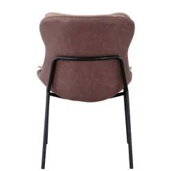 Wohnen Stühle<Kunstleder Stuhl in Beige und Hellbraun - Buhama