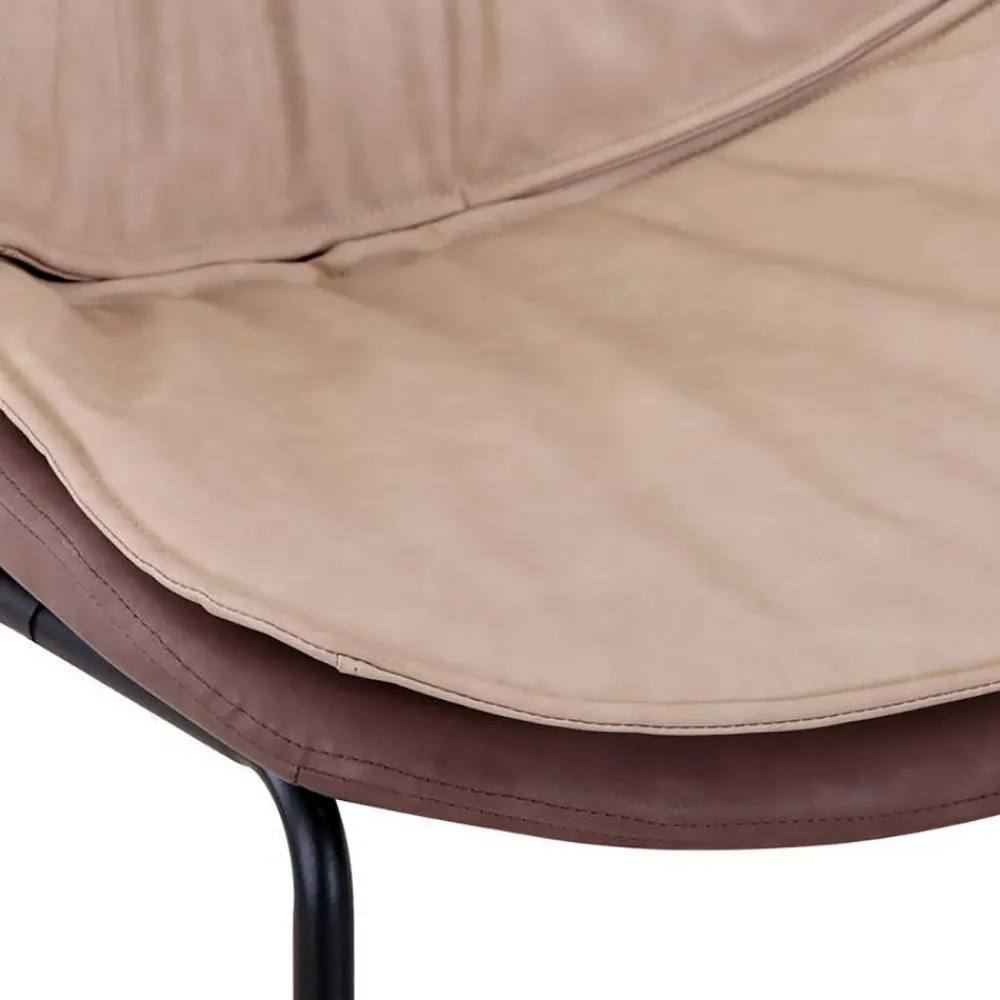 Wohnen Stühle<Kunstleder Stuhl in Beige und Hellbraun - Buhama