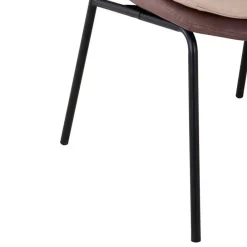 Wohnen Stühle<Kunstleder Stuhl in Beige und Hellbraun - Buhama
