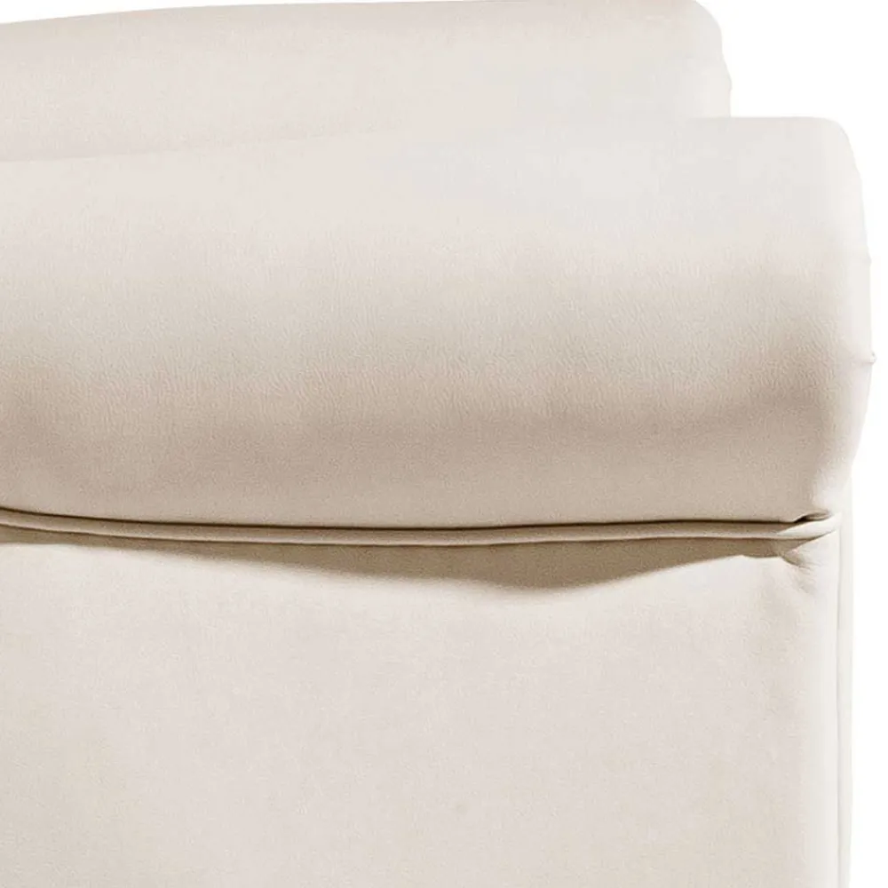 Wohnen Sessel<Kunstleder Wohnzimmersessel in Beige und Buche - That
