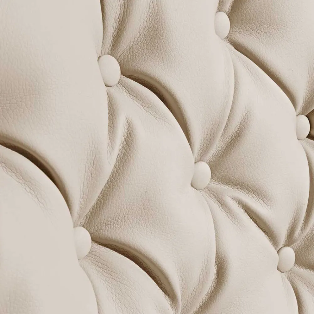 Wohnen Sessel<Kunstleder Wohnzimmersessel in Beige und Buche - That