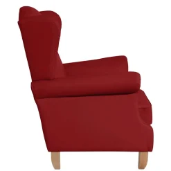 Wohnen Sessel<Kunstleder-Ohrensessel in Rot - Ponzas