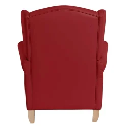 Wohnen Sessel<Kunstleder-Ohrensessel in Rot - Ponzas