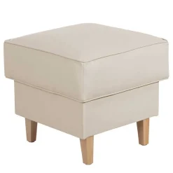 Wohnen Sessel<Kunstledersessel in Beige mit Buche Natur - Charleen
