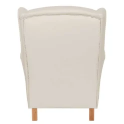 Wohnen Sessel<Kunstledersessel in Beige mit Buche Natur - Charleen