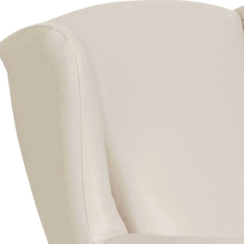 Wohnen Sessel<Kunstledersessel in Beige mit Buche Natur - Charleen