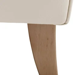 Wohnen Sessel<Kunstledersessel in Beige mit Buche Natur - Charleen