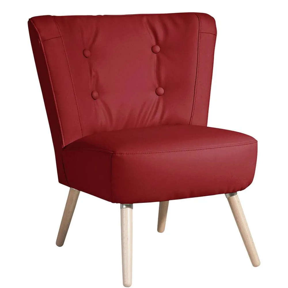 Wohnen Sessel<Kunstledersessel in Rot - Lilano