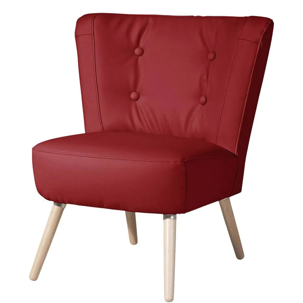 Wohnen Sessel<Kunstledersessel in Rot - Lilano