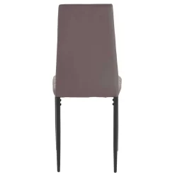 Wohnen Stühle<Kunstlederstühle in hellem Braun - Matieu (4er Set)