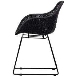 Wohnen Stühle<Kunstrattan Stühle in Schwarz - Delhia (2er Set)