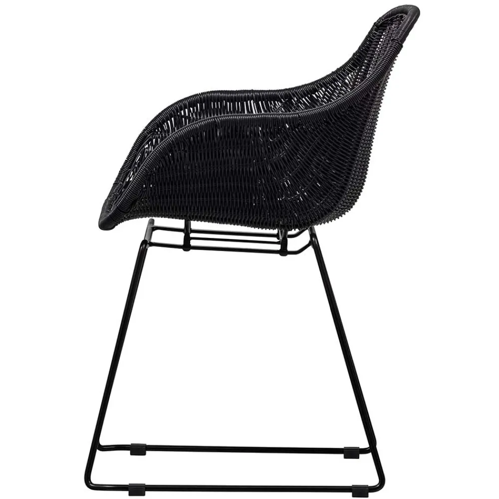 Wohnen Stühle<Kunstrattan Stühle in Schwarz - Delhia (2er Set)