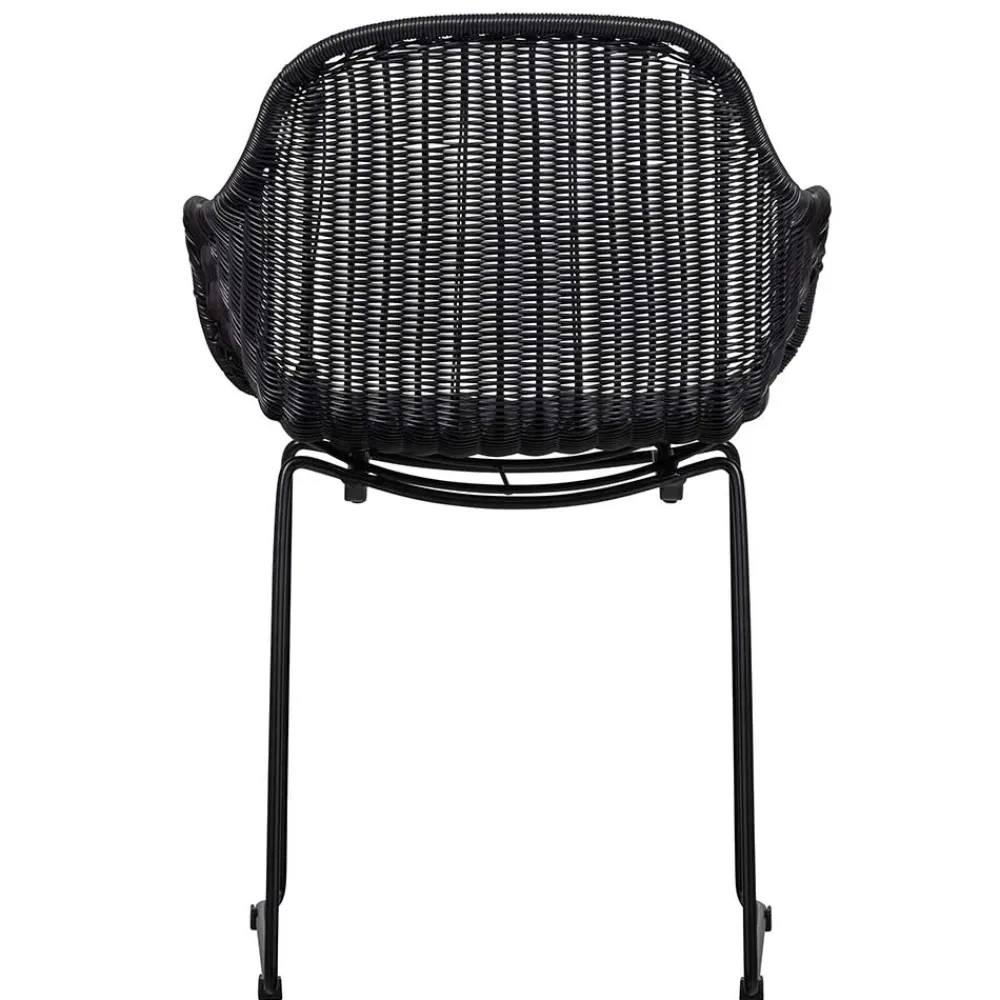 Wohnen Stühle<Kunstrattan Stühle in Schwarz - Delhia (2er Set)
