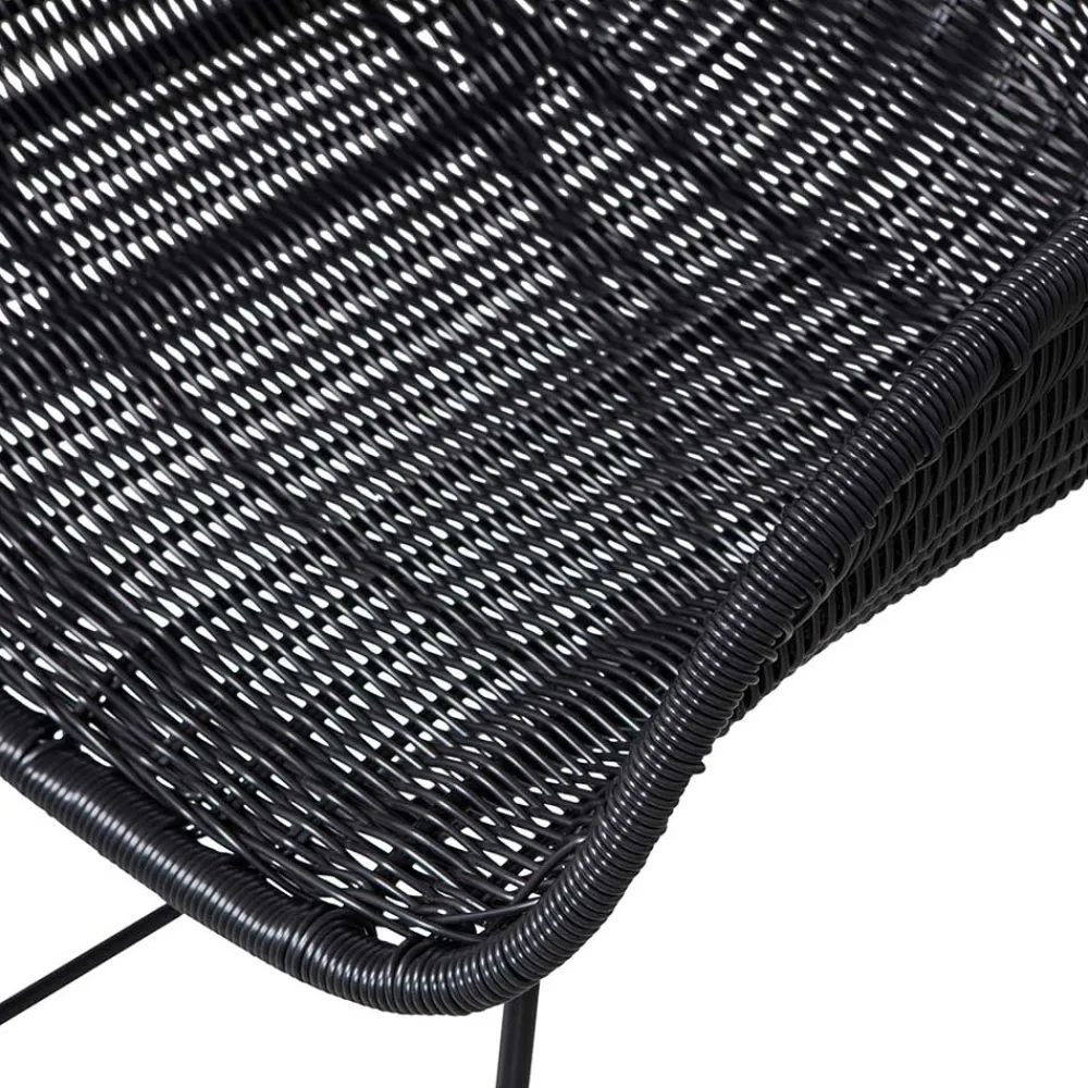 Wohnen Stühle<Kunstrattan Stühle in Schwarz - Delhia (2er Set)