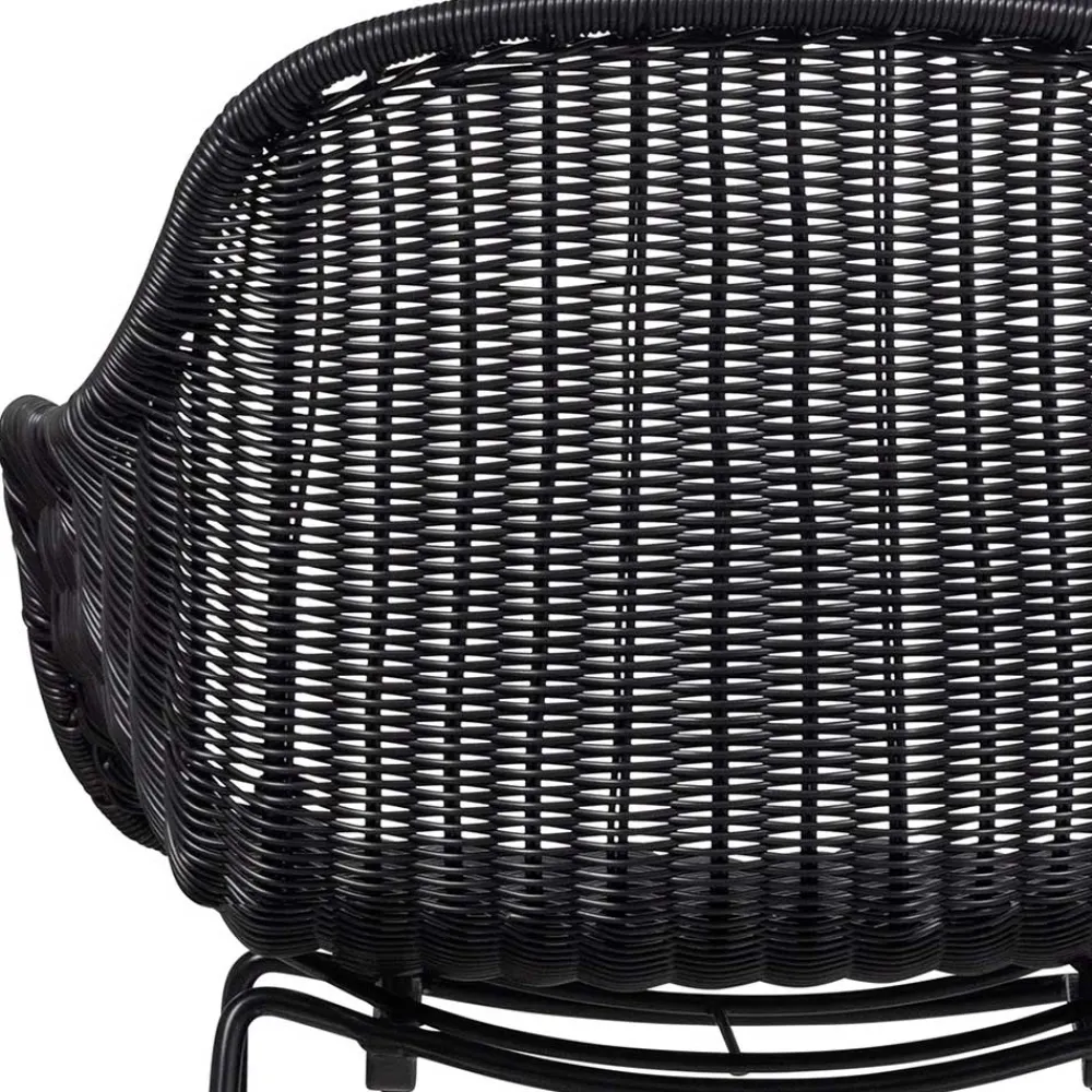 Wohnen Stühle<Kunstrattan Stühle in Schwarz - Delhia (2er Set)