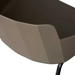 Wohnen Stühle<Kunststoff Armlehnenstühle in Graubraun - Cayro (4er Set)