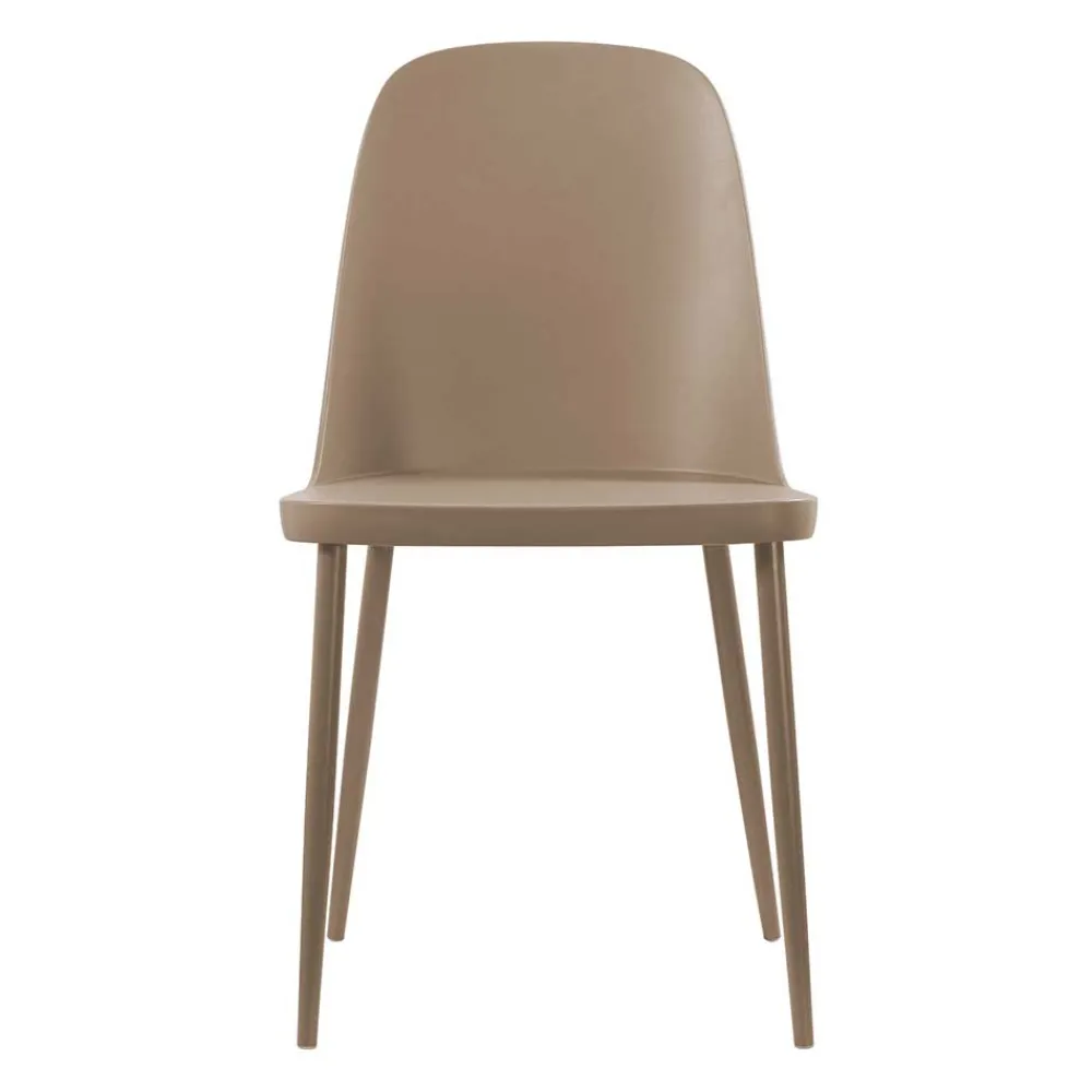 Wohnen Stühle<Kunststoffstühle in Taupe - Jocen (4er Set)