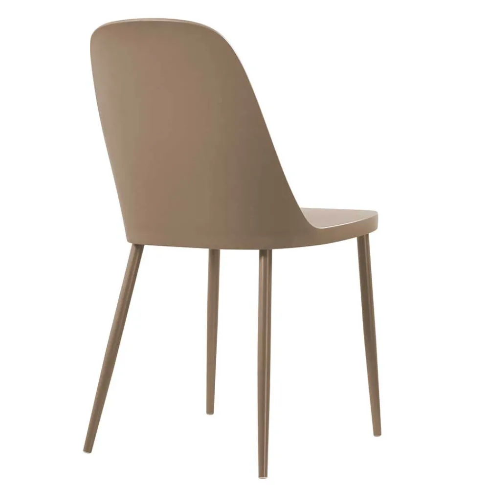 Wohnen Stühle<Kunststoffstühle in Taupe - Jocen (4er Set)