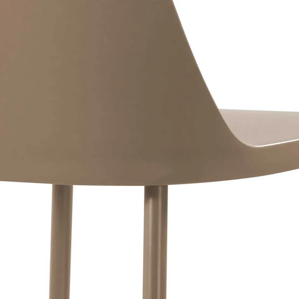Wohnen Stühle<Kunststoffstühle in Taupe - Jocen (4er Set)