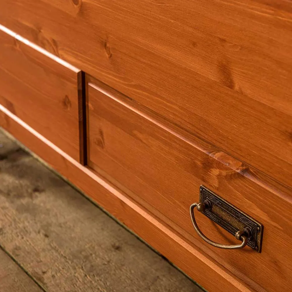 Wohnen Betten<Landhaus Bett in 140x200 mit Schubladen - Lusanne