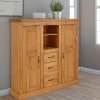 Wohnen Highboards<Landhaus Highboard aus Kiefer Massivholz - Major