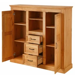 Wohnen Highboards<Landhaus Highboard aus Kiefer Massivholz - Major
