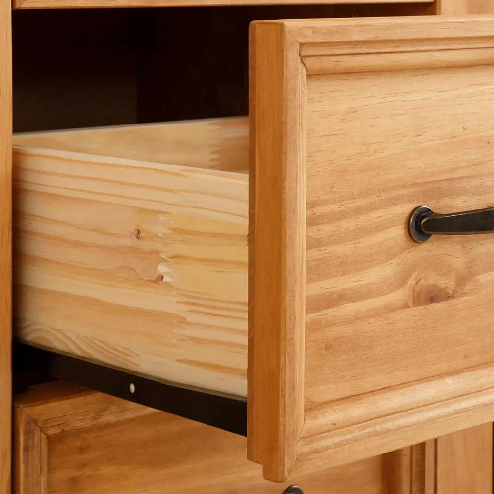 Wohnen Highboards<Landhaus Highboard aus Kiefer Massivholz - Major