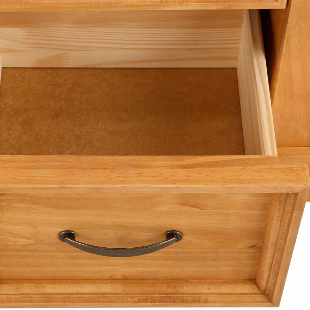 Wohnen Highboards<Landhaus Highboard aus Kiefer Massivholz - Major