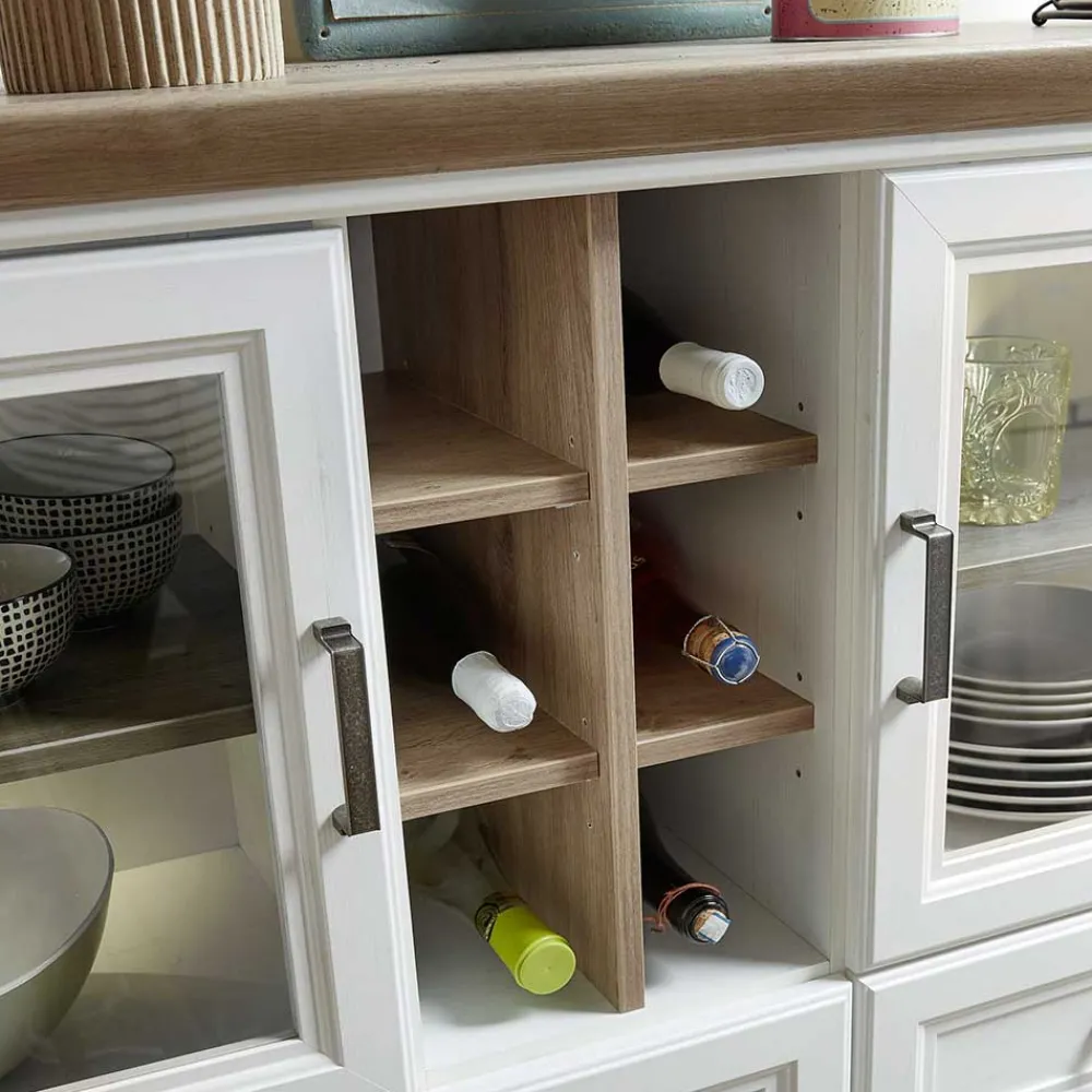Wohnen Highboards<Landhaus Highboard beleuchtet - Sinolita