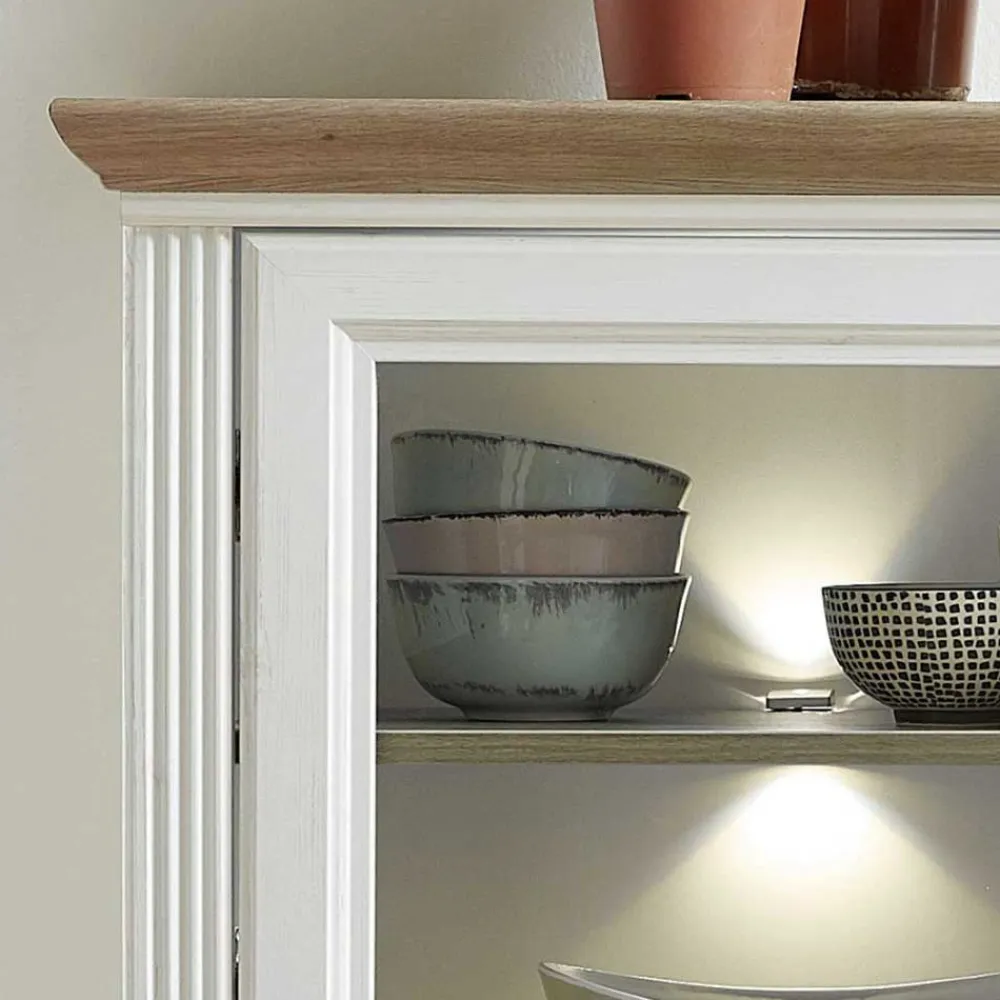 Wohnen Highboards<Landhaus Highboard beleuchtet - Sinolita