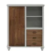 Wohnen Highboards<Landhaus Highboard in Holz Braun und Grau - Veproma