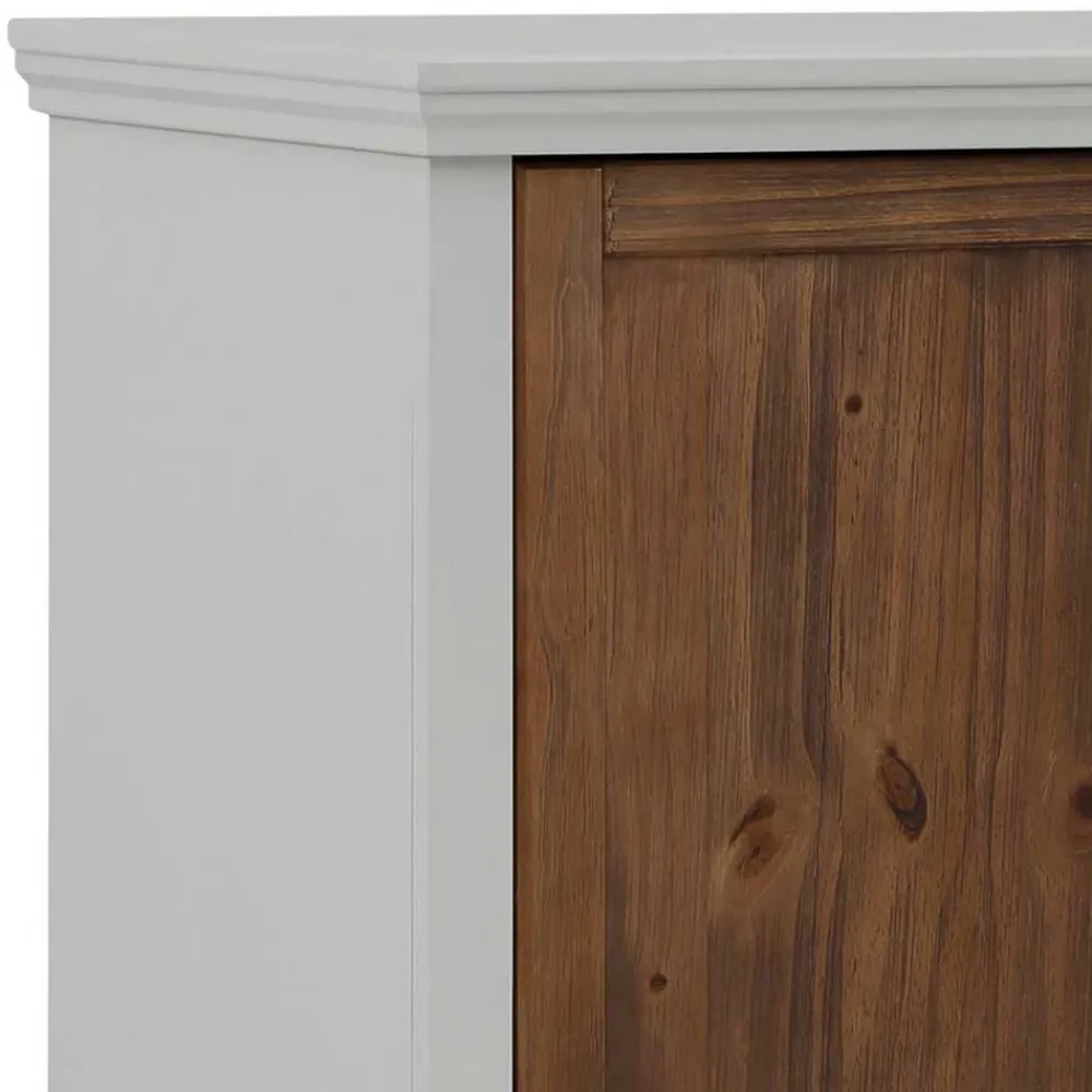 Wohnen Highboards<Landhaus Highboard in Holz Braun und Grau - Veproma