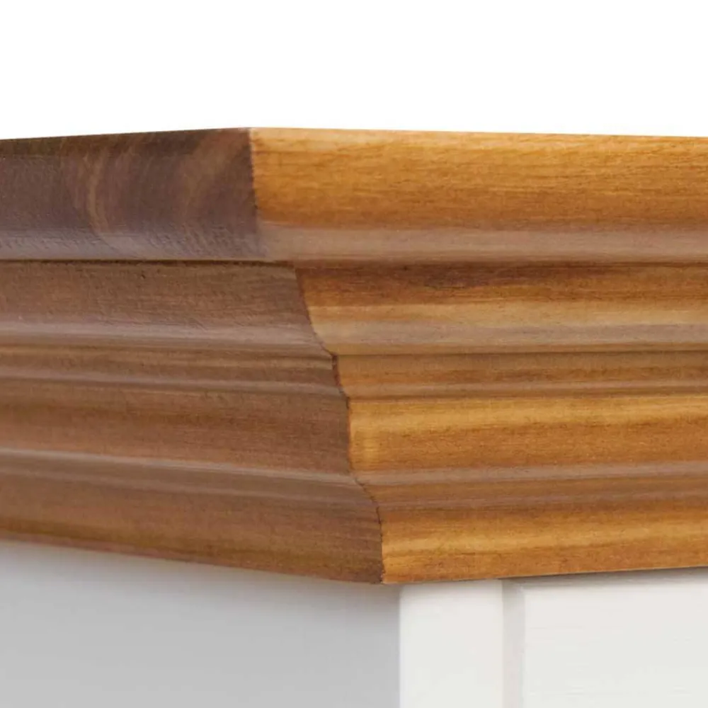 Wohnen Highboards<Landhaus Highboard in Weiß und Eiche - Bordona