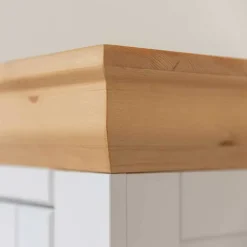 Wohnen Highboards<Landhaus Highboard in Weiß & Kiefer Natur - Saluts
