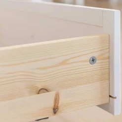 Wohnen Highboards<Landhaus Highboard in Weiß & Kiefer Natur - Saluts
