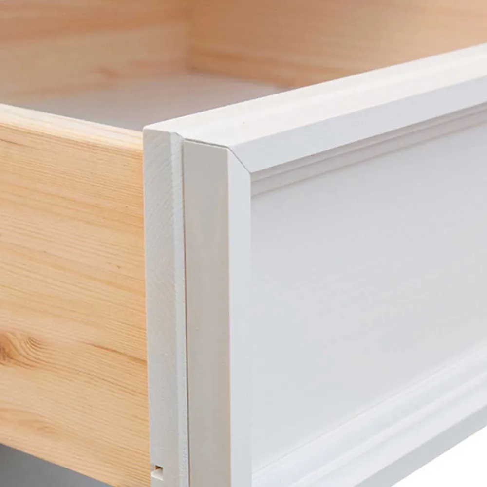 Wohnen Highboards|Vitrinen<Landhaus Highboard in Weiß lackiert - Indico