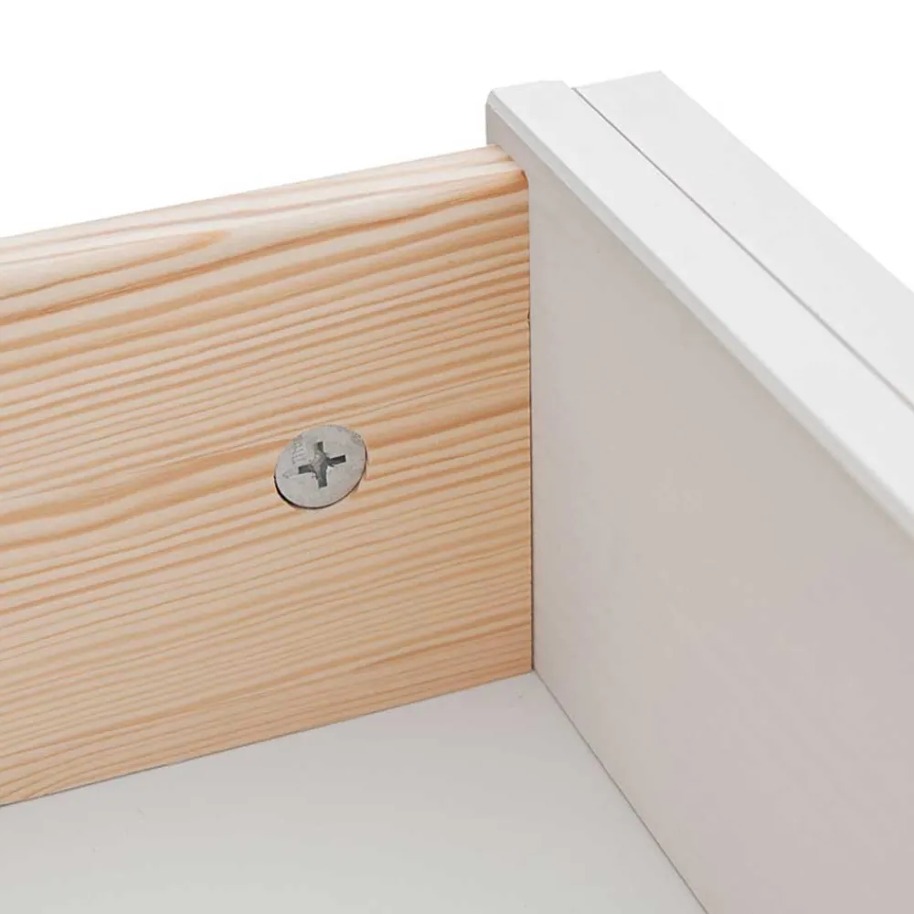 Wohnen Highboards|Vitrinen<Landhaus Highboard in Weiß lackiert - Indico